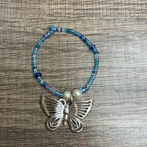 Diy Handmade Cute Blue Seed Tiny Beaded Braclet for Kids & Teens